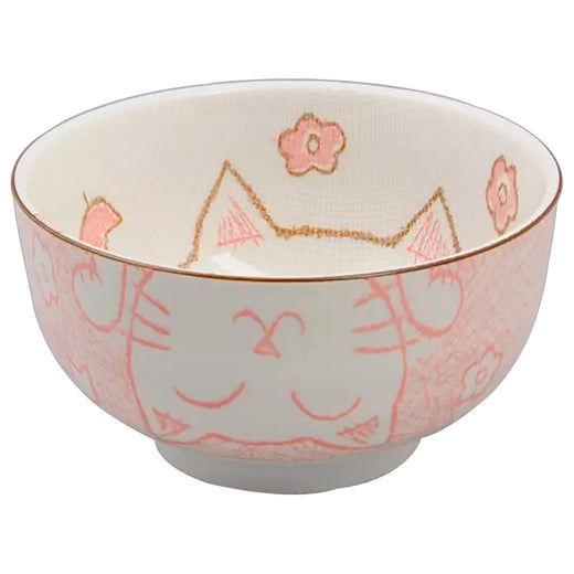 Tokyo Design Studio Kawaii Bowl Lucky Cat Tayo Light Pink 300ml